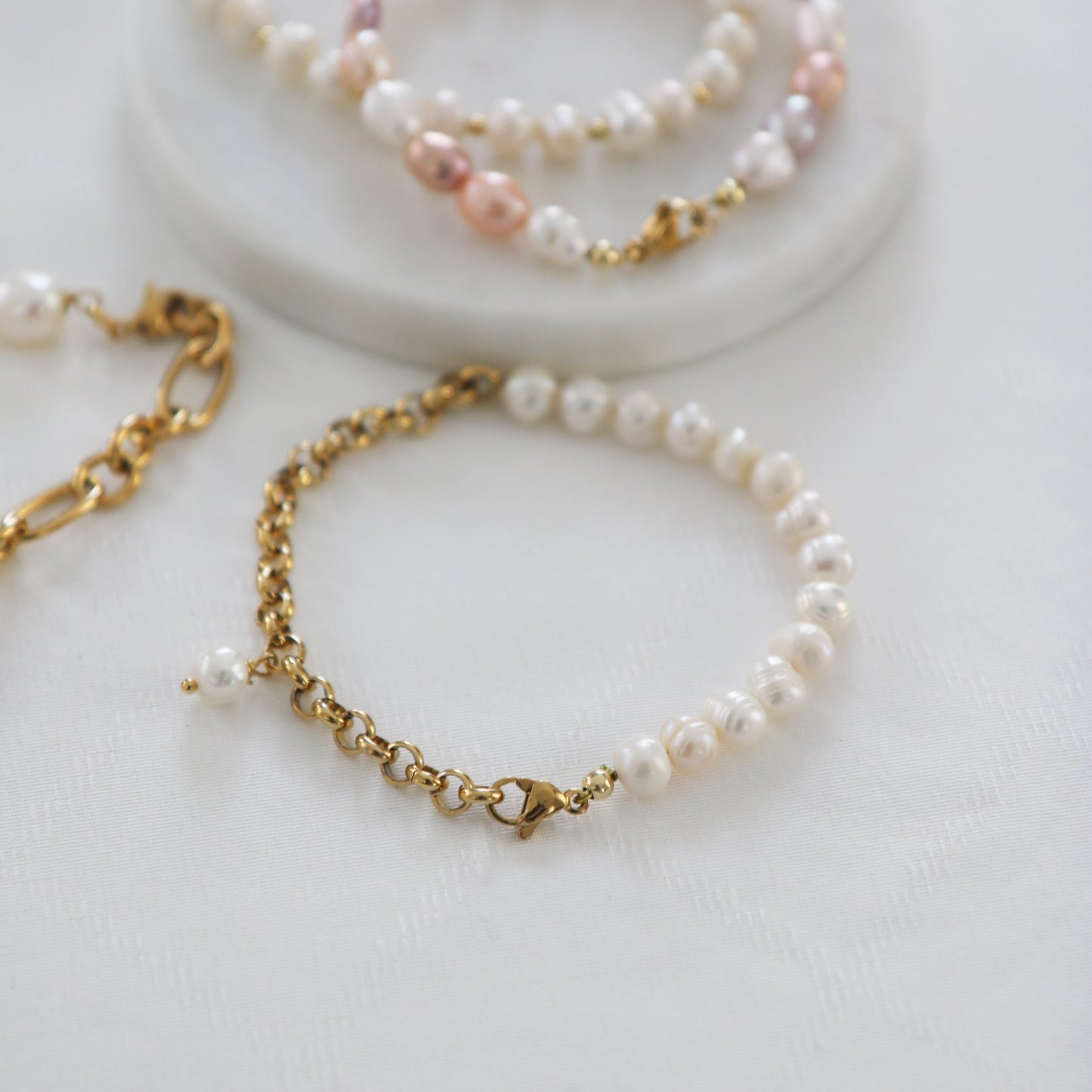 Pulseira Chain & Pearl