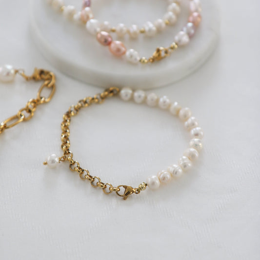 Pulseira Chain & Pearl