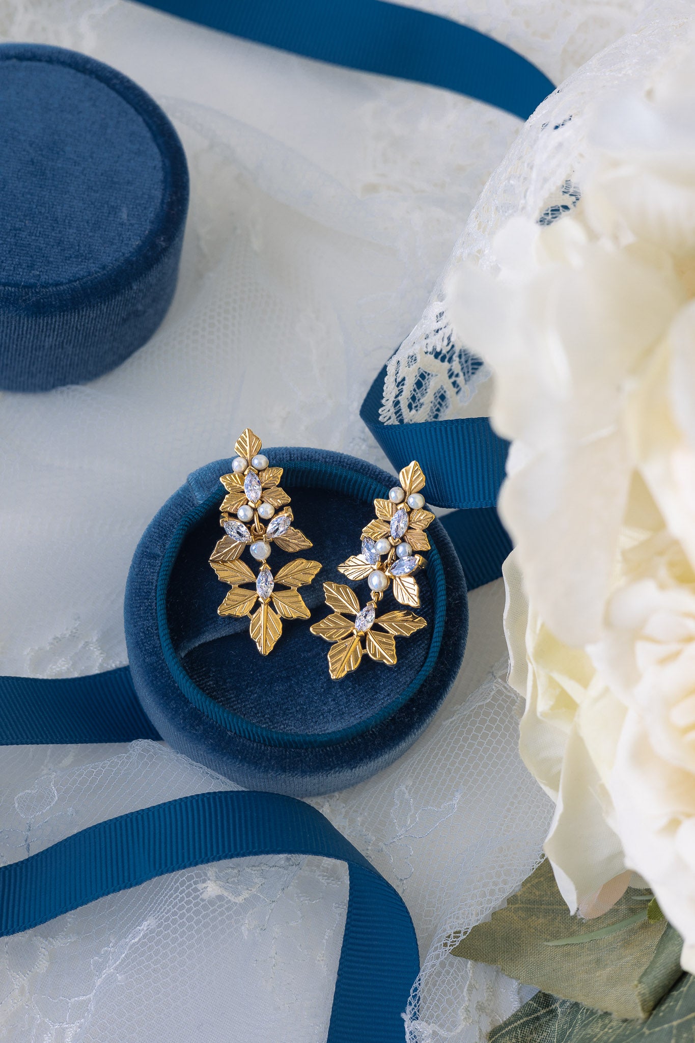earrings feuilles d'eclat in gold plating 