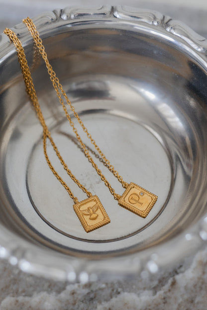 scapular necklace with personalized medal